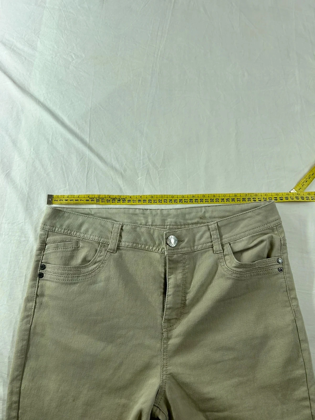 Jeans curtos bege creme ms mode – photo 5